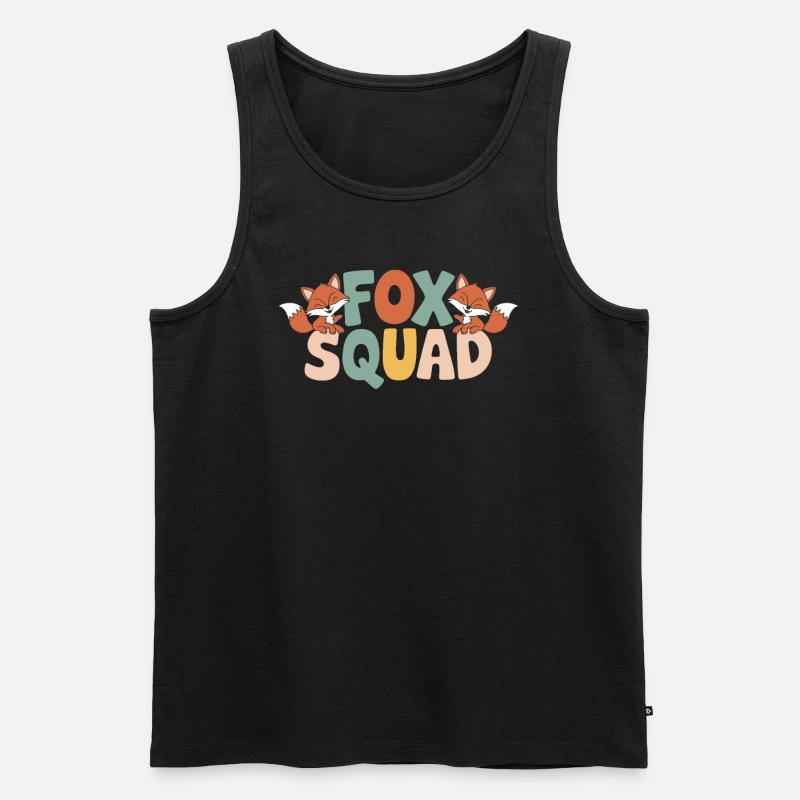 Fox Group Design Fox Squad - Men's Premium Organic Tank Top - black