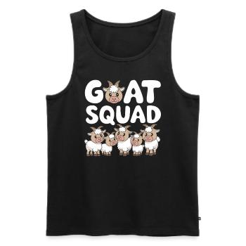 Goat Groups Design Goat Squad - Men's Premium Organic Tank Top - black - Front - Michal (187cm)