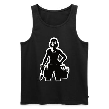 Gardener design for the woman with the green thumb - Men's Premium Organic Tank Top - black - Front - Michal (187cm)