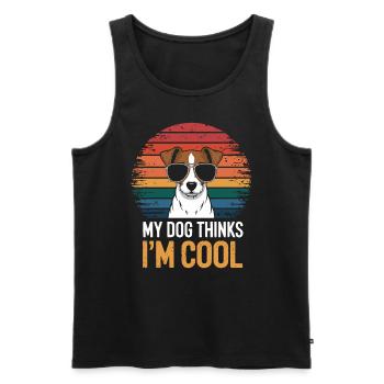 Propriétaire d’un Jack Russell Terrier - Débardeur bio Premium Homme - noir - Devant - Michal (187cm)