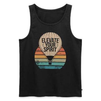 Heißluftballon Inspiration: Elevate Your Spirit - Männer Premium Bio Tank Top - Schwarz - Vorne - Michal (187cm)