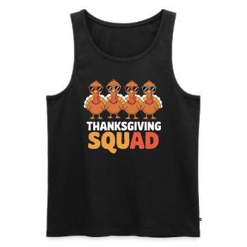 Équipe de Thanksgiving Drôles de dindes - Débardeur bio Premium Homme - noir - Devant - Michal (187cm)