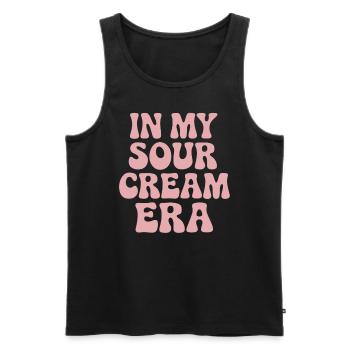 In Meiner Sauerrahm-Ära: Für Alle Sour Cream Food - Männer Premium Bio Tank Top - Schwarz - Vorne - AI Model Male 178 light (178cm)