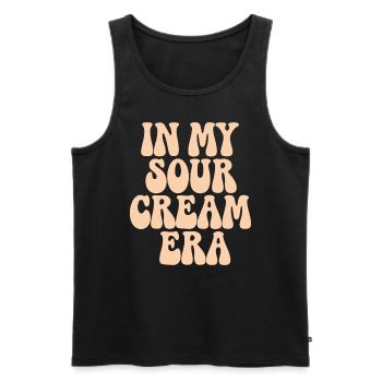 In Meiner Sour Cream Ära - Sauerrahm Food Sauce - Männer Premium Bio Tank Top - Schwarz - Vorne - AI Model Male 178 light (178cm)