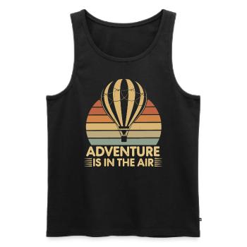 Adventure Is In The Air - Hot Air Balloon - Men's Premium Organic Tank Top - black - Front - Michal (187cm)