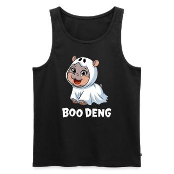 Boo Deng Mignon Hippopotame Costume Fun - Débardeur bio Premium Homme - noir - Devant - Michal (187cm)