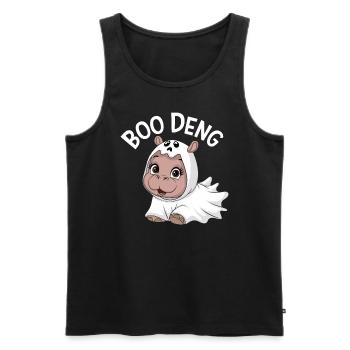 Boo Deng Drôle Halloween Costume Hippopotame - Débardeur bio Premium Homme - noir - Devant - Michal (187cm)