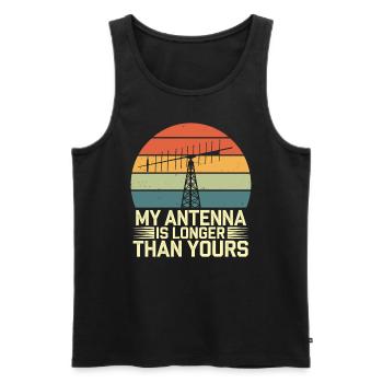 Amateurfunker Antenne Länger Als Deine - Männer Premium Bio Tank Top - Schwarz - Vorne - AI Model Male 178 light (178cm)