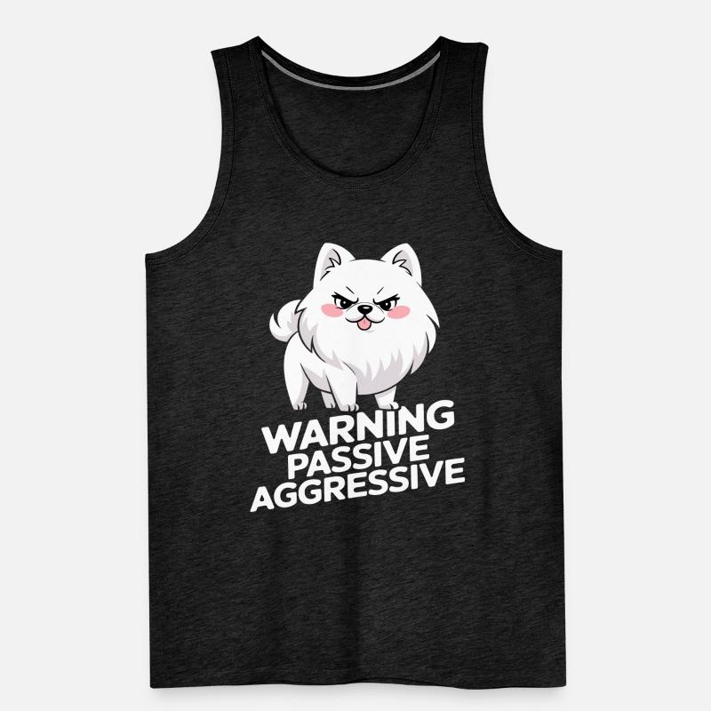 Caution Passive Aggressive Cute Dog Men's Premium Organic Tank Top