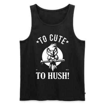 Titel: Papagei Design – Zu süß zum Schweigen - Männer Premium Bio Tank Top - Schwarz - Vorne - AI Model Male 178 light (178cm)