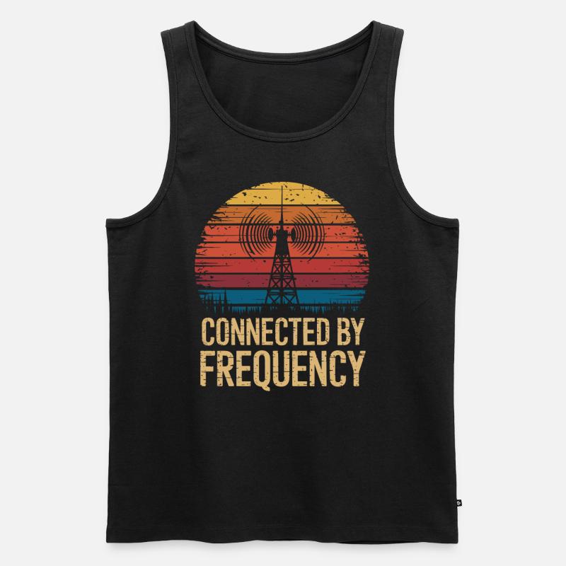 Amateurfunker Verbunden Durch Frequenz - Männer Premium Bio Tank Top - Schwarz