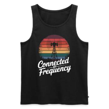 Ham Radio Ham Radio Connected By Frequency - Men's Premium Organic Tank Top - black - Front - Michal (187cm)