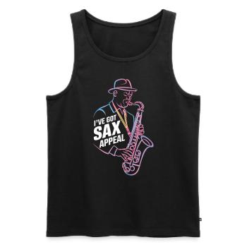 I Have Sax Appeal Jazz Music - Men's Premium Organic Tank Top - black - Front - Michal (187cm)