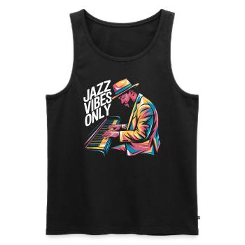 Jazz Vibes Uniquement l’art musicien - Débardeur bio Premium Homme - noir - Devant - Michal (187cm)