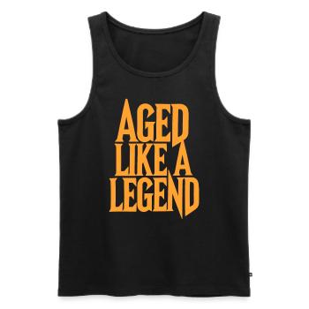 Birthday Getting Older Like a Legend - Men's Premium Organic Tank Top - black - Front - Michal (187cm)