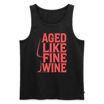 Birthday Getting Older Like Good Wine - Men's Premium Organic Tank Top - black - Front - Michal (187cm)