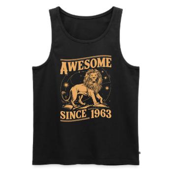 Leo Astrological Sign Zodiac Birthday Year 1963Leo - Männer Premium Bio Tank Top - Schwarz - Vorne - Michal (187cm)