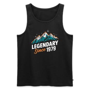Legendär Seit 1979 Wanderer Geburtstag Bergwandern - Männer Premium Bio Tank Top - Schwarz - Vorne - Michal (187cm)