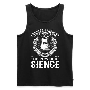 Nuclear Energy – The Power of Science - Men's Premium Organic Tank Top - black - Front - Michal (187cm)