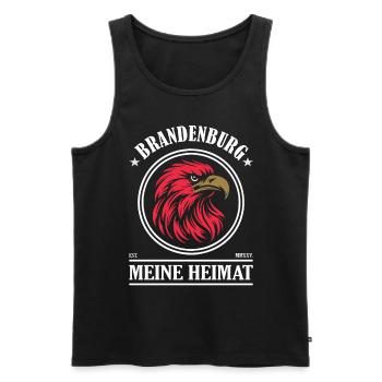 Brandenburg – My Home - Men's Premium Organic Tank Top - black - Front - AI Model Male 178 light (178cm)