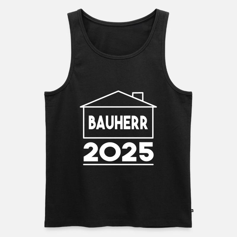 Bauherr 2025 – Vision wird Wirklichkeit - Männer Premium Bio Tank Top - Schwarz