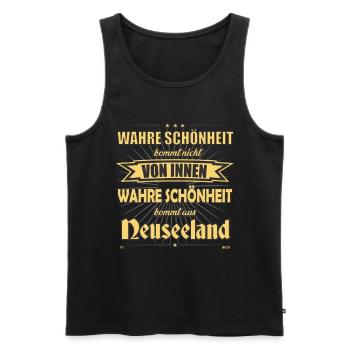 True beauty comes from New Zealand design - Men's Premium Organic Tank Top - black - Front - Michal (187cm)