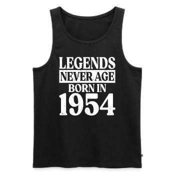Legends Never Grow Old Birthday 1954 - Men's Premium Organic Tank Top - black - Front - Michal (187cm)