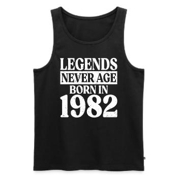 Legends Never Grow Old Birthday 1982 - Men's Premium Organic Tank Top - black - Front - Michal (187cm)