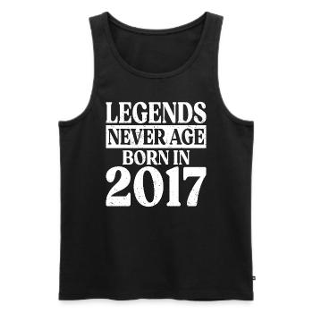 Legends Never Grow Old Birthday 2017 - Men's Premium Organic Tank Top - black - Front - Michal (187cm)