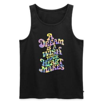 A dream is a wish that your heart makes - Men's Premium Organic Tank Top - black - Front - Michal (187cm)