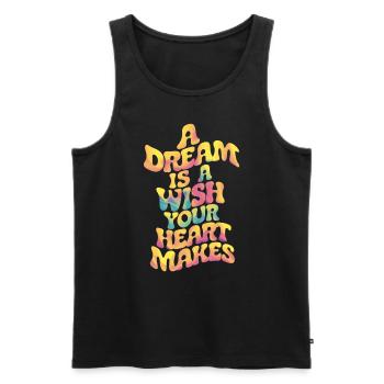 Ein Traum Ist Ein Wunsch Deines Herzens - Männer Premium Bio Tank Top - Schwarz - Vorne - Michal (187cm)