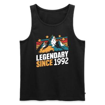 Legendär Seit 1992 Vintage Gebirge Retro Berge - Männer Premium Bio Tank Top - Schwarz - Vorne - Michal (187cm)
