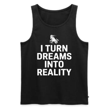 Capricorn zodiac sign: I make dreams come true - Men's Premium Organic Tank Top - black - Front - AI Model Male 178 light (178cm)