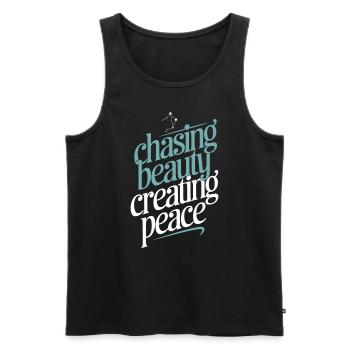 Libra Zodiac Sign: Seeking Beauty, Peace - Men's Premium Organic Tank Top - black - Front - Michal (187cm)