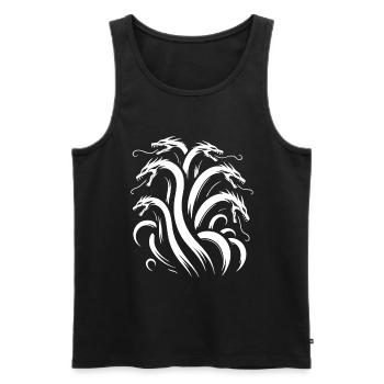 Hydra – The Legend from Antiquity - Men's Premium Organic Tank Top - black - Front - AI Model Male 178 light (178cm)