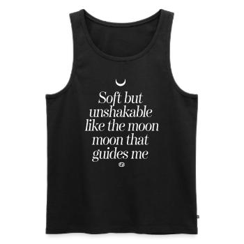 Cancer Zodiac Sign: Soft but Unwavering - Men's Premium Organic Tank Top - black - Front - AI Model Male 178 light (178cm)
