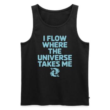 Fische Sternzeichen Ich Fließe Mit Dem Universum - Männer Premium Bio Tank Top - Schwarz - Vorne - AI Model Male 178 light (178cm)