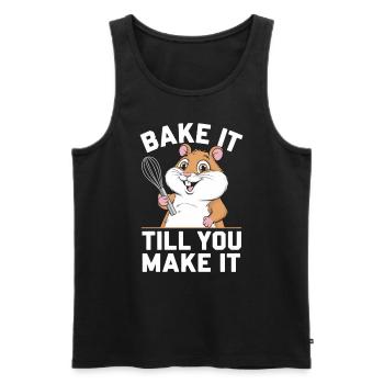 Faites-le cuire jusqu’à ce que vous le fassiez Baker Hamster Fun - Débardeur bio Premium Homme - noir - Devant - Michal (187cm)