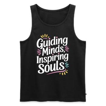 Teachers: Leading Minds, Inspiring Souls - Men's Premium Organic Tank Top - black - Front - AI Model Male 178 light (178cm)