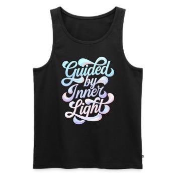 Guided by the inner light inspiring - Men's Premium Organic Tank Top - black - Front - Michal (187cm)