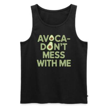 Avocado Vegan Vegetarian Humor - Men's Premium Organic Tank Top - black - Front - Michal (187cm)