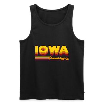 cooles Iowa USA Bundesstaaten Design - Männer Premium Bio Tank Top - Schwarz - Vorne - Michal (187cm)