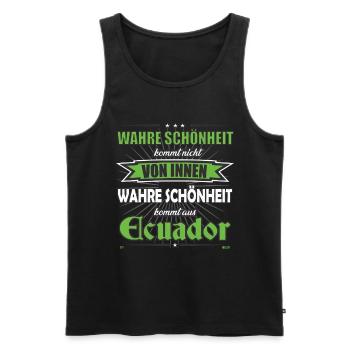 Wahre Schönheit kommt aus Ecuador Design - Männer Premium Bio Tank Top - Schwarz - Vorne - Michal (187cm)