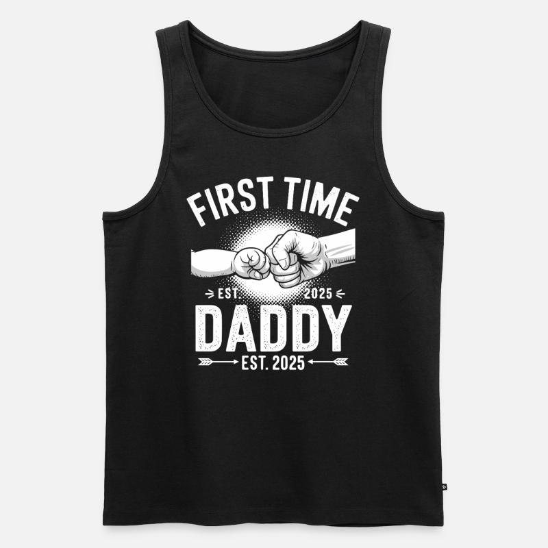 Erstes Mal Papa Seit 2025 - Männer Premium Bio Tank Top - Schwarz