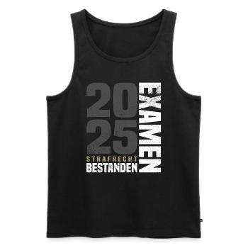 Strafrecht Examen Bestanden 2025 - Männer Premium Bio Tank Top - Schwarz - Vorne - AI Model Male 178 light (178cm)