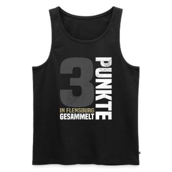3 Punkte in Flensburg - Männer Premium Bio Tank Top - Schwarz - Vorne - Michal (187cm)