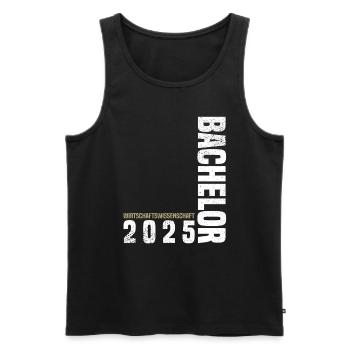 Bachelor Wirtschaftswissenschaft - Männer Premium Bio Tank Top - Schwarz - Vorne - AI Model Male 178 light (178cm)