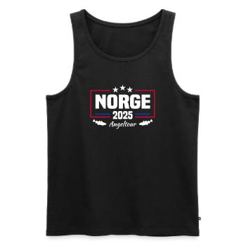 Norwegen Angeln 2025 - Männer Premium Bio Tank Top - Schwarz - Vorne - Michal (187cm)