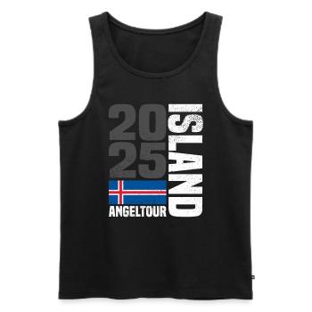 Island Angeltour 2025 - Männer Premium Bio Tank Top - Schwarz - Vorne - Michal (187cm)