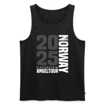 Flatanger Norwegen Angeltour 2025 - Männer Premium Bio Tank Top - Schwarz - Vorne - Michal (187cm)
